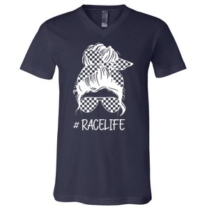 Race Life Cool Girl Racer F1 V-Neck T-Shirt