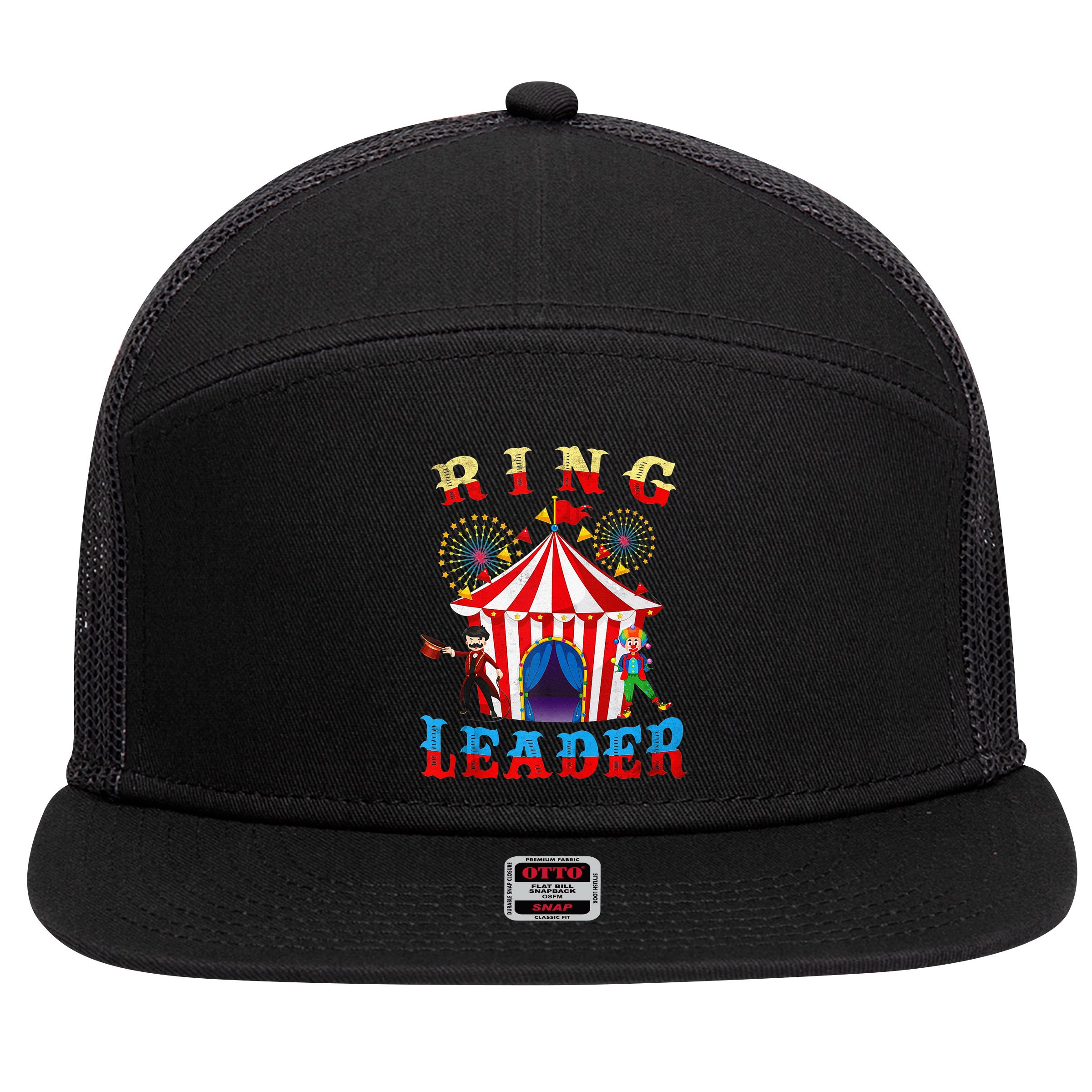 Ring Leader Costume Circus Staff Carnival 7 Panel Mesh Trucker Snapback Hat