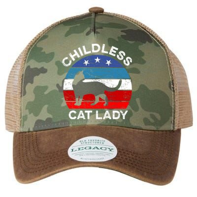 Retro Less Cat Lady Great Gift Legacy Tie Dye Trucker Hat