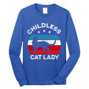 Retro Less Cat Lady Great Gift Long Sleeve Shirt