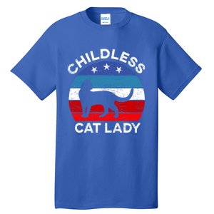 Retro Less Cat Lady Great Gift Tall T-Shirt