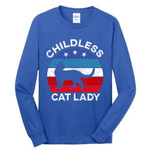 Retro Less Cat Lady Great Gift Tall Long Sleeve T-Shirt