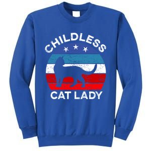 Retro Less Cat Lady Great Gift Tall Sweatshirt