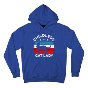 Retro Less Cat Lady Great Gift Tall Hoodie