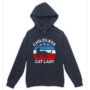 Retro Less Cat Lady Great Gift Urban Pullover Hoodie