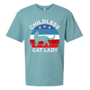 Retro Less Cat Lady Great Gift Sueded Cloud Jersey T-Shirt