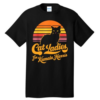 Retro Lady Cat For Kamala Harris Women Gift Tall T-Shirt