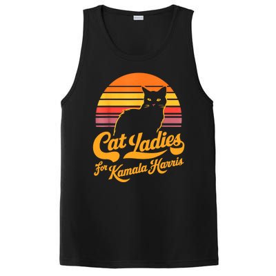 Retro Lady Cat For Kamala Harris Women Gift PosiCharge Competitor Tank