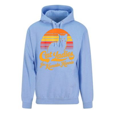 Retro Lady Cat For Kamala Harris Women Gift Unisex Surf Hoodie