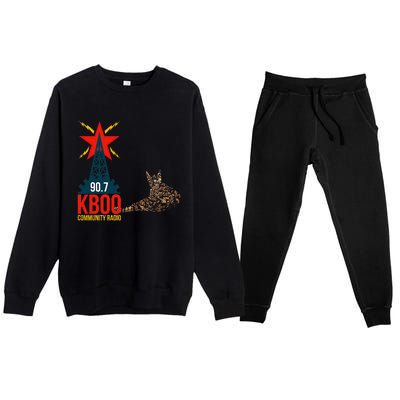 Radio Loving Cat Premium Crewneck Sweatsuit Set