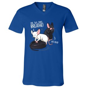 Rat Lover Computer Mouse Funny Pun Gift V-Neck T-Shirt