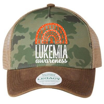 Rainbow Leukemia Cancer Awareness Month Orange Ribbon Legacy Tie Dye Trucker Hat