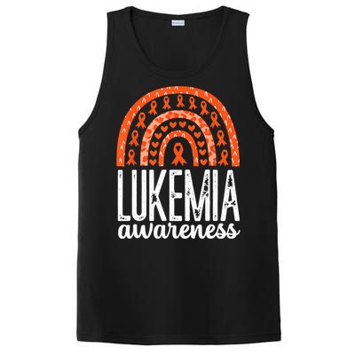 Rainbow Leukemia Cancer Awareness Month Orange Ribbon PosiCharge Competitor Tank