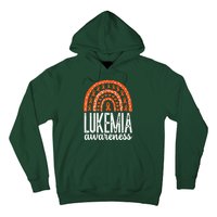 Rainbow Leukemia Cancer Awareness Month Orange Ribbon Hoodie