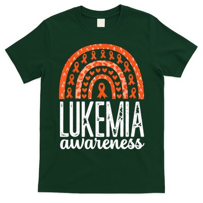 Rainbow Leukemia Cancer Awareness Month Orange Ribbon T-Shirt