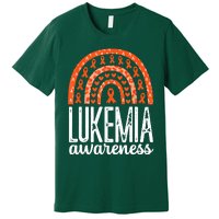 Rainbow Leukemia Cancer Awareness Month Orange Ribbon Premium T-Shirt