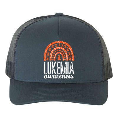 Rainbow Leukemia Cancer Awareness Month Orange Ribbon Yupoong Adult 5-Panel Trucker Hat