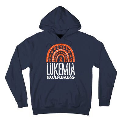 Rainbow Leukemia Cancer Awareness Month Orange Ribbon Tall Hoodie