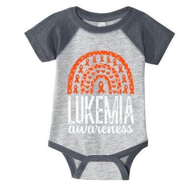 Rainbow Leukemia Cancer Awareness Month Orange Ribbon Infant Baby Jersey Bodysuit