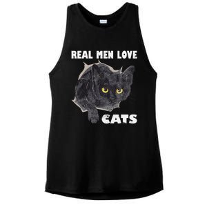 Real Love Cat Cats Lover Fathers Day Idea Ladies PosiCharge Tri-Blend Wicking Tank