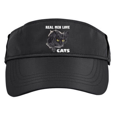 Real Love Cat Cats Lover Fathers Day Idea Adult Drive Performance Visor