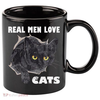Real Love Cat Cats Lover Fathers Day Idea 11oz C Handle Ceramic Mug