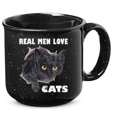 Real Love Cat Cats Lover Fathers Day Idea 15oz Campfire Ceramic Mug
