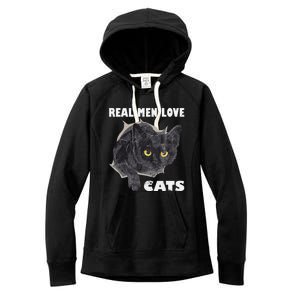 Real Love Cat Cats Lover Fathers Day Idea Women's Fleece Hoodie