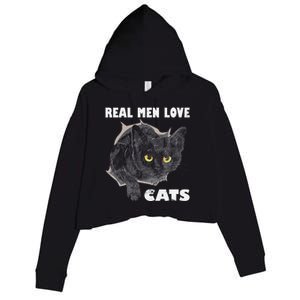 Real Love Cat Cats Lover Fathers Day Idea Crop Fleece Hoodie