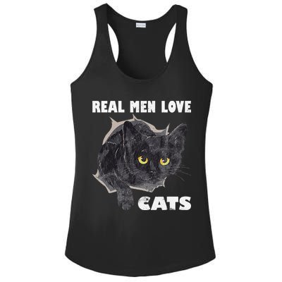 Real Love Cat Cats Lover Fathers Day Idea Ladies PosiCharge Competitor Racerback Tank