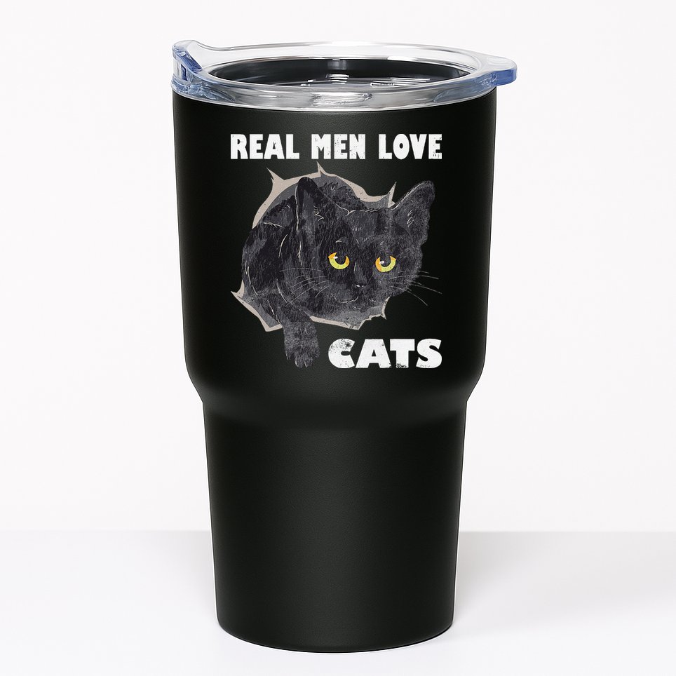 Real Love Cat Cats Lover Fathers Day Idea Tumbler