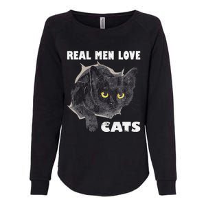 Real Love Cat Cats Lover Fathers Day Idea Womens California Wash Sweatshirt