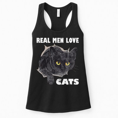 Real Love Cat Cats Lover Fathers Day Idea Womens Tank Top