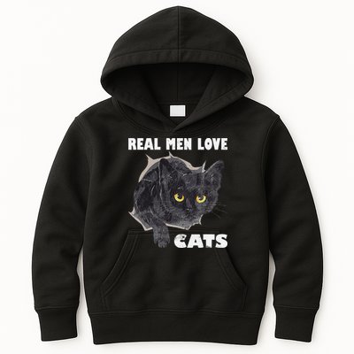 Real Love Cat Cats Lover Fathers Day Idea Kids Hoodie