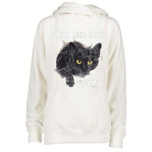 Real Love Cat Cats Lover Fathers Day Idea Womens Funnel Neck Pullover Hood