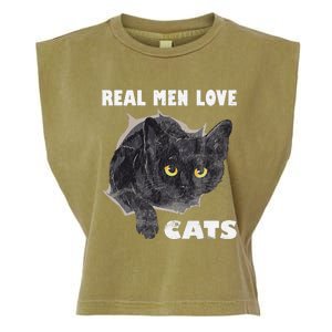 Real Love Cat Cats Lover Fathers Day Idea Garment-Dyed Women's Muscle Tee