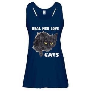 Real Love Cat Cats Lover Fathers Day Idea Ladies Essential Flowy Tank