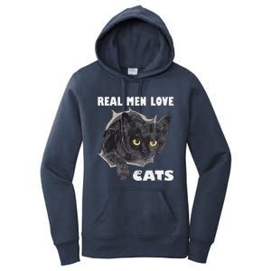 Real Love Cat Cats Lover Fathers Day Idea Women's Pullover Hoodie