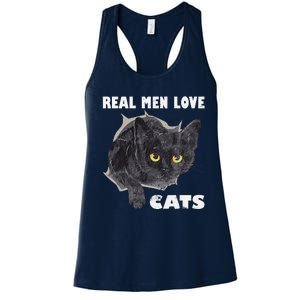 Real Love Cat Cats Lover Fathers Day Idea Women's Racerback Tank