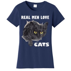 Real Love Cat Cats Lover Fathers Day Idea Women's T-Shirt