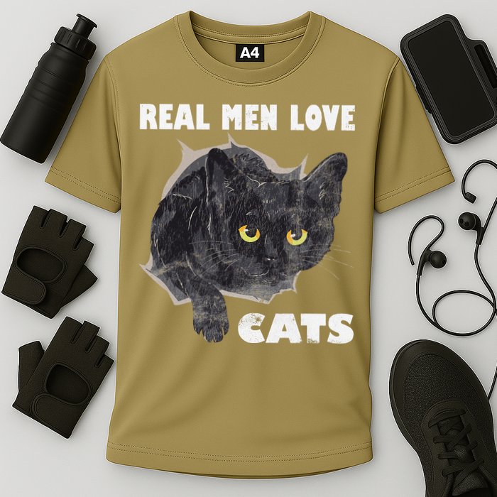 Real Love Cat Cats Lover Fathers Day Idea Cooling Performance Crew T-Shirt