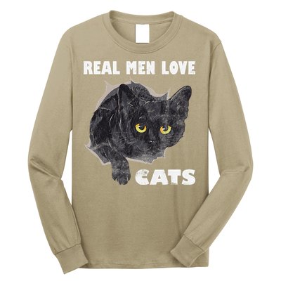 Real Love Cat Cats Lover Fathers Day Idea Long Sleeve Shirt