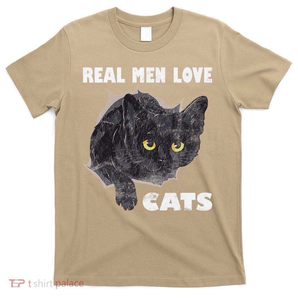 Real Love Cat Cats Lover Fathers Day Idea T-Shirt