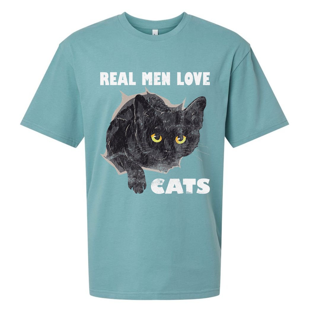 Real Love Cat Cats Lover Fathers Day Idea Sueded Cloud Jersey T-Shirt