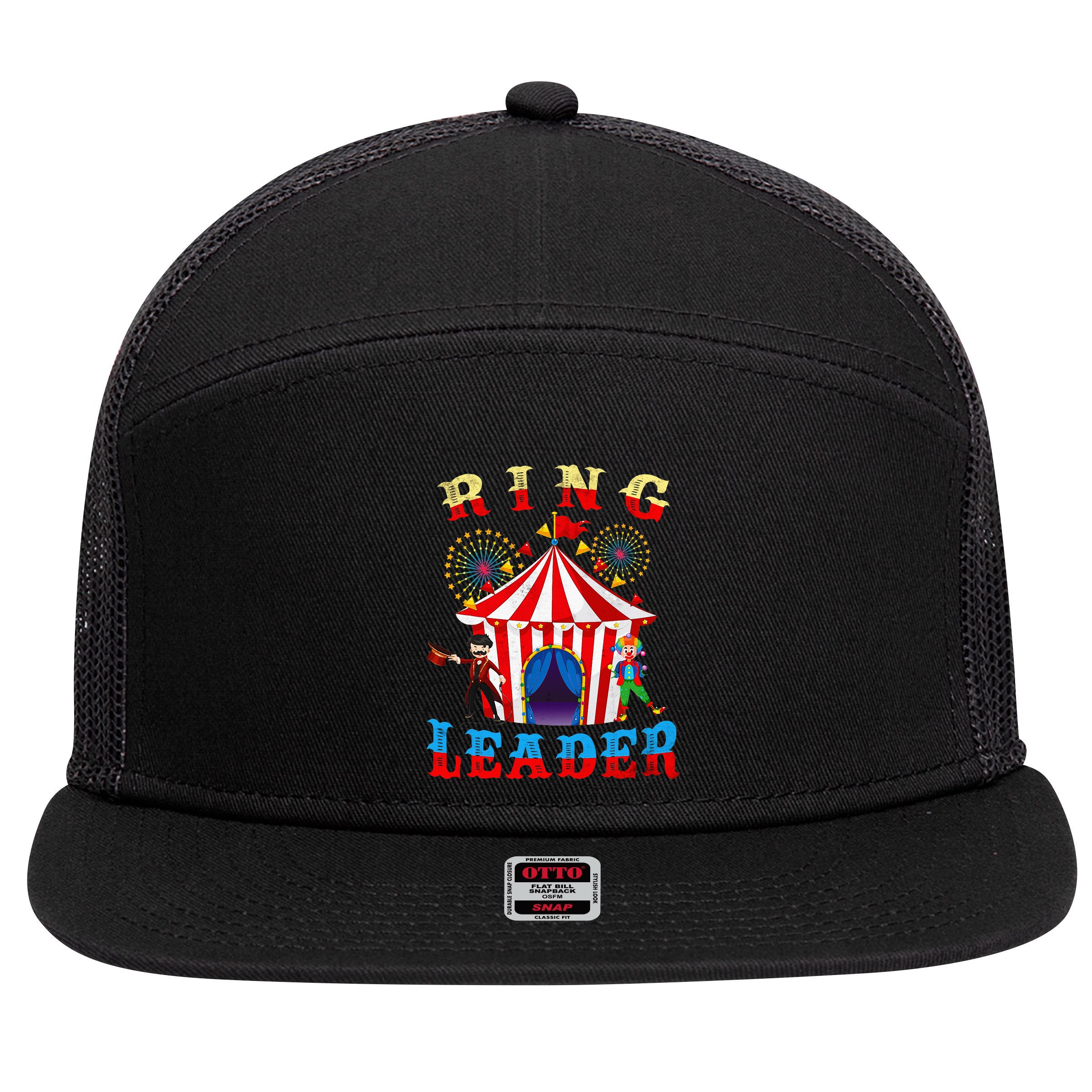 Ring Leader Costume Circus Staff Carnival 7 Panel Mesh Trucker Snapback Hat