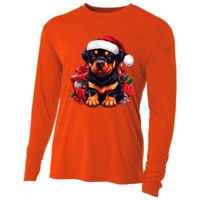 Rottweiler Lovers Christmas Cute Rottweiler For The Holid Gift Cooling Performance Long Sleeve Crew