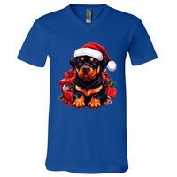 Rottweiler Lovers Christmas Cute Rottweiler For The Holid Gift V-Neck T-Shirt