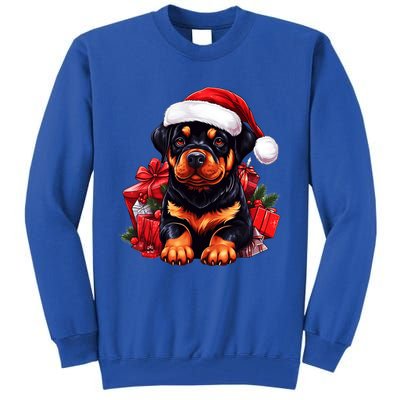 Rottweiler Lovers Christmas Cute Rottweiler For The Holid Gift Tall Sweatshirt