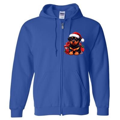 Rottweiler Lovers Christmas Cute Rottweiler For The Holid Gift Full Zip Hoodie