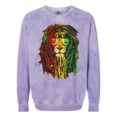 Rasta Lion Cool Dreadlock Rastafari For Rasta Lover Colorblast Crewneck Sweatshirt